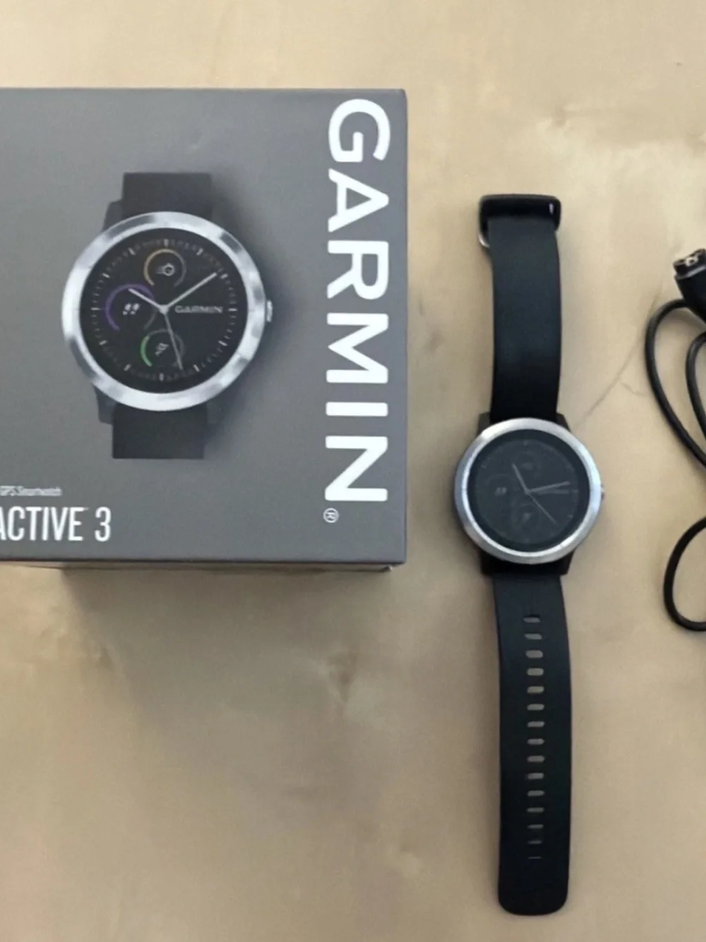 Garmin vivoactive 3 30.4mm Stainless Steel Smartwatch - Black (010-01769-01)